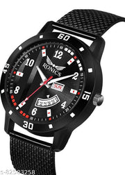 Premium Black Stainless Steel Watch : Premium Watch | Black Dial Watch | Black Metal Chain Watch | Limited Edition Watch Set | Watch | Black Watch