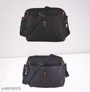 Sling Bag | Cross Body Multipurpose Hand Bag | Sling Bag For Men & Women | Slim Bag for Office, Cash, Business Collection, Travelling | Black & Navy Blue Sling Bag (Pack of 2)