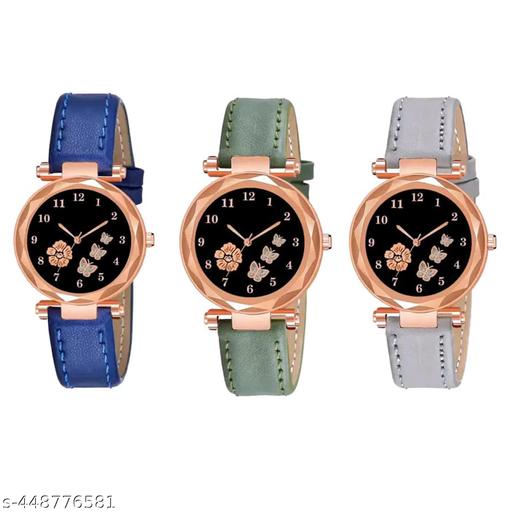 ButterFlyy Dial Combo Watch For Girls