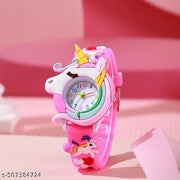 S K Fashion Cute Children's Unicorn Silicone Cartoon Watch Gift For Kids