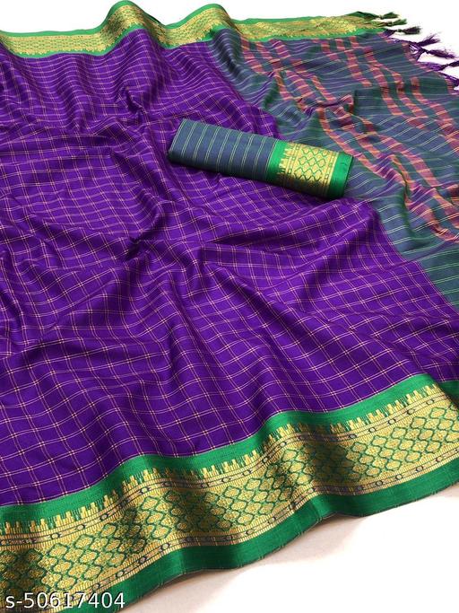 CHETTINAD CHECKED COTTON SILK SAREE