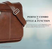 Value Vibe Premium PU Leather Office Side Bag for Men & Women | Stylish Crossbody Sling Bag for Office, Business & Daily Use