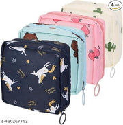 Sanitary Napkin Storage Bag,Cotton Menstrual Cup Pouch Portable Period Holder Bag Tampon Holder Menstruation First Period Bag Pad Pouch Period Kit Bag for Women Teen Girls School Supplies