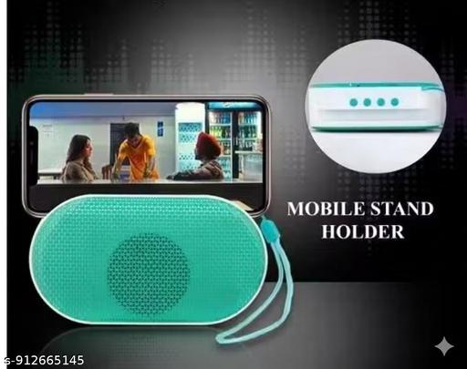 Portable Bluetooth Speaker – Mini Wireless Speaker with Rich Bass, Built-in Mic, and Carry Strap (Teal/White)