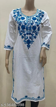 Cotton embroidery kurti