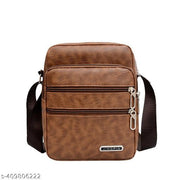 SYGA Women &Men's Bag Pu Leather Large Capacity Shoulder Bag Casual Business Crossbody Bag(Brown)