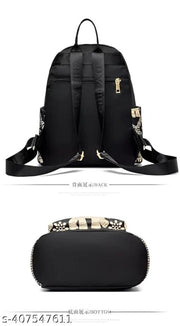 Women's Small Backpack For College Office Travelling ( Black )