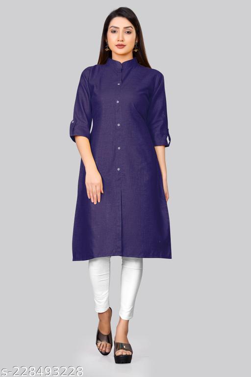 COLLR PLAIN KURTI