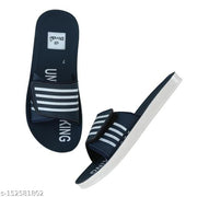 BRD-813-BRD-732 Navy Rexine Flip Flops For Men Combo Pack of 2