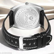 Lorenz Men's Fashion Stainless Steel Case Silver-Black Analog Watch for Men | MK-4023R
