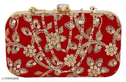 New Stylish Fancy Clutches purse very actractive clutches women's & Girls (Pink and Red)