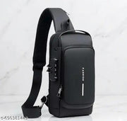 Anti-theft Crossbody Sling Bag – Waterproof Chest Daypack with USB Charging, Shoulder Waterproof Crossbody Backpack for Men and Women
