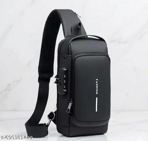 Anti-theft Crossbody Sling Bag – Waterproof Chest Daypack with USB Charging, Shoulder Waterproof Crossbody Backpack for Men and Women