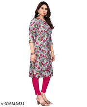 Polyster/Crepe fabric-Women Printed Straight Kurti