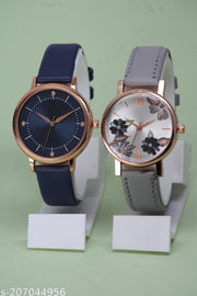 New Ethnic Flower Designer Leather Belt Analog Watches for Women Watches for Girls