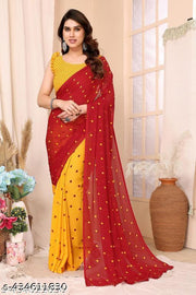 Radhya saree daily wear printed georgette saree with blouse piece