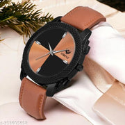 Lorenz Two Tone Dial & Brown Leather Strap Watch for Men | MK-409R