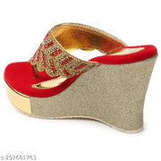 Albela Women's Trendy Partywear & Bridal Wedge Heel Sandal