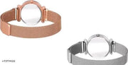Analogue Heart Dial Magnetic Strap Analog Watch for Girl's and Women (Pack of 2)