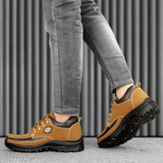 Rzisbo Men Casual Shoes For Men||Shoes For Men||Boots For Men||Daily Use Shoes Synthetic Leather Lightweight Comfortable Trendy Walking Hiking Trekking Lace Up Outdoor Boots For Men