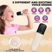 Wireless Mic, RGB LED Light Speaker, Rechargeable Battery, Multi-Mode Music System for Kids & Outdoor Party