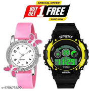 special combo offer || buy 1 get 1 free || Buy sport watch and get analog watch for girls free .| Digital Watch for Kids | Boys & Girls Digital Watch | Best Return Gift | Combo Pack Digital Watch |