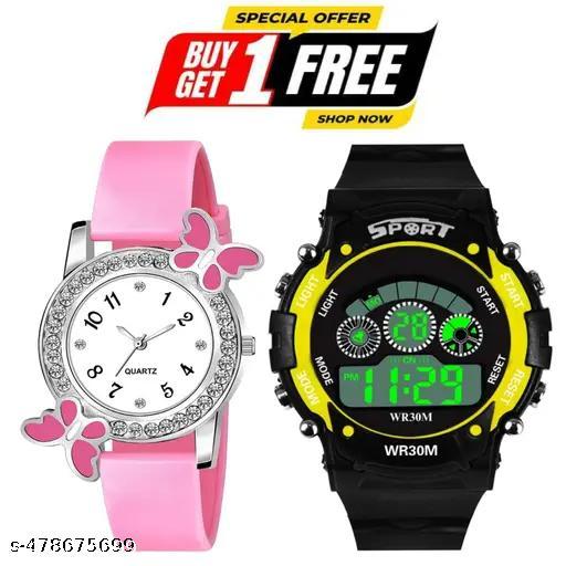 special combo offer || buy 1 get 1 free || Buy sport watch and get analog watch for girls free .| Digital Watch for Kids | Boys & Girls Digital Watch | Best Return Gift | Combo Pack Digital Watch |