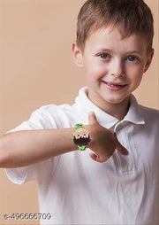 M I K Silicone 3D Kids Musical Cartoon Back Ground Disco Light Digital Kids Watch for Boys