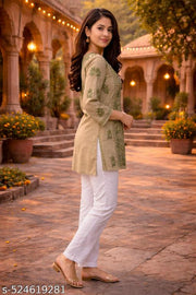 lucknowi chikankari short top
