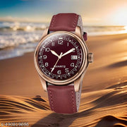 Dual Time Date Display Radium Dial Magnetic Belt Analog Watch,ONIR Premium Quality Quartz Analog Watch for Men, Glass Date Display Dial,