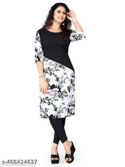 Polyster/Crepe fabric-Aakarsha Graceful Kurtis