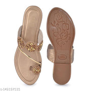 SANU FOOTWEAR Designer Flat Slipper For Women & Girls