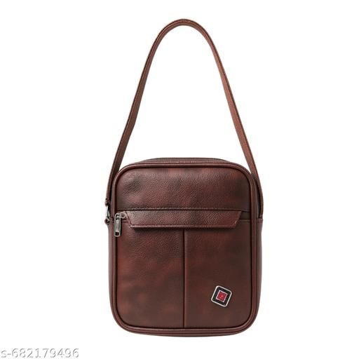 Men's Brown Sling Bag Stylish Crossbdy Travel Bag with Adjustable Strap ALLDAY Utility Bag