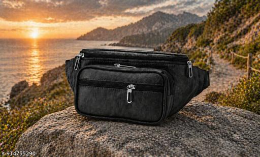 Latest Men Women Leather Waist Pack Travel Bags For Moneyy| Belt| Cards |Mobile| Documents| Kit| Books and Bills Dairy Pouch Cross Side Bag For Men Women .With Belt Stylish Small Luggage Accessories Bag I Waist Bags I Fanny pack.