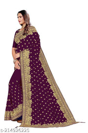 Embroidered Bollywood Silk Blend, Art Silk Saree
