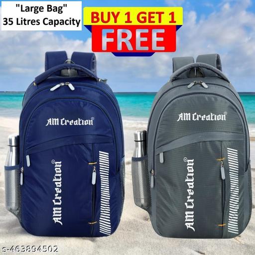 Large Unisex 35L backpack Bag Combo Pack of 2 For Mens/Women for Office/Travelling/Casual usage
