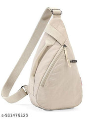 Casual Sling Bag, Shoulder Bag for Men and Women, Lightweight Crossbody Chest Bag, Travel Bag for Daily Commute and Outdoor Activities, Sling Shoulder Bag (Beige)