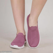 Women's Stylish PINK Mesh Sneakers | Lightweight Slip-on Walking & Gym Shoes for Girls | Comfortable Daily Use Ladies Juta | Breathable Casual Sports Footwear | Under 300 New Collection 2026