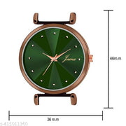 Jainx Green Silicone Band Analog Wrist Watch For Women - JW8576