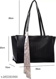 Trendy And Fashionable Tote Bag | Stylish Crocodile Texture Handbag | Classy Daily Companion Shoulder Bag | Travel Type Tote Handbag For Women's & Girls.