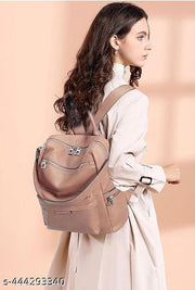 Bohobuzz Backpack Purse for Women Convertible Travel Vintage PU Leather Bag(Backpack,bag,backpack for women women bag fashion,stylish)