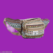 ANESHA Hemp Fanny Pack, Adjustable Waist and Multiple Pockets, Waist Bag & for all purpose (Multicolour) Pack of 1