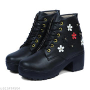 ARKER Trendy Latest Stylish Design Boot for Women Latest Design Ankle Length Boot for Women Extra Soft Comfort Boot for Women Chunky Sole Boot For Women High Heel Boot For Women Casual Boot For Women/Girls/Female/Ladies