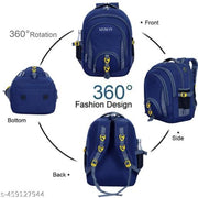 Myron Combo School bag + Lunch Bag Unisex travel Backpack durable and strong Class 5th-10th for School, college, travel and office use Waterproof School Bag  (Navyblue, 50 L)