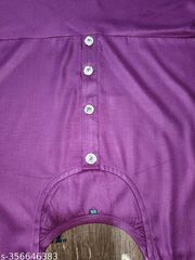 Trendy Ethnic Women's Solid Flared kurtis (Purple)