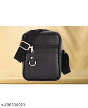WAJI VA Sling Cross Body Travel Office Nylon Padded Cross Body Messenger Sling Bag Travel Office One Side Shoulder Bag For Men Women Messenger Bag  Black  Pack 1