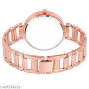 New Fancy Solid Dial Attractive Metal Chain  Analog Watch for Women