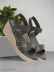 Kajmi Strepied Wedges Sandal For Women & Gilr's Trendy Comfort Fashion Latest Design Sandle For Women Fashion Casual Ethnic Wear Wedges Sandle For Woman