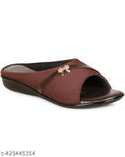 Flat Sandals and Brown Slipper for Women , Women's Fashion Sandal Faux Leather, Comfortable & Stylish Wedges Ideal for Casual & Formal Occasions, Comfortable Lycra Slippers For Women, Flats for Women Stylish Latest Girls Sandals
