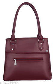 Aljazeera Premium Soft Leatherette Formal Casual Handbag with Front Flap Pocket & Double Handles